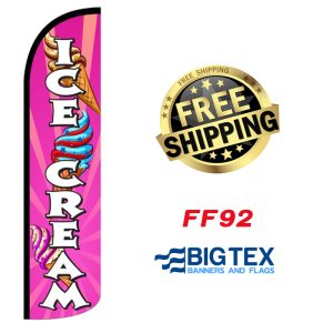 ice cream feather flag ff92