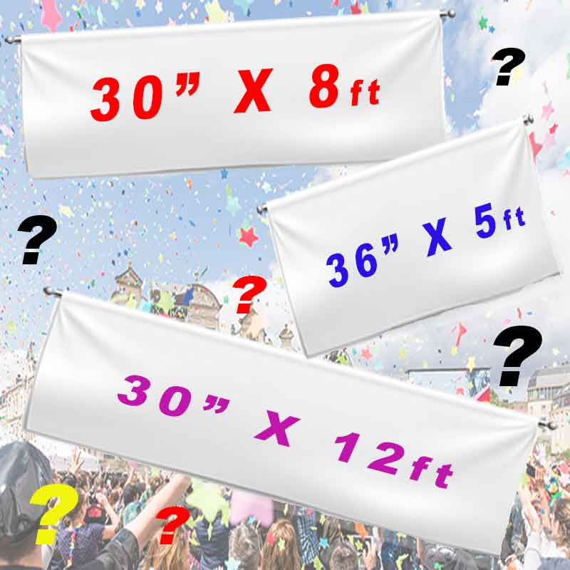 Which banner height for a parade banner, 30" or 36"?