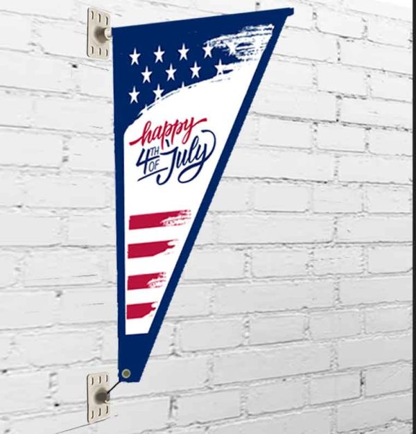 wall mount triangle pole banner