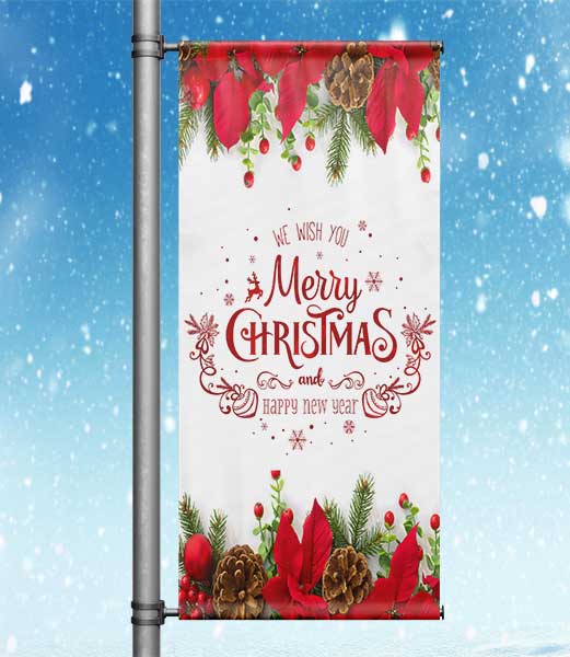 Christmas-street-;pole-banner