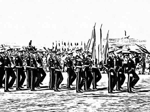 free clipart soldiers marching in formation
