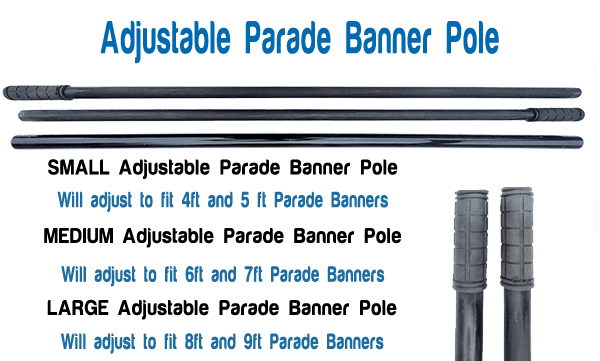 Adjustable Parade Banner Pole- 3pc.