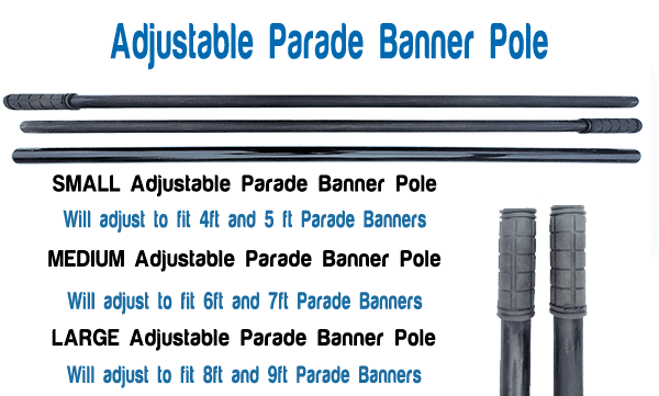 Parade Banner Pole Options - Big Tex Banners and Flags