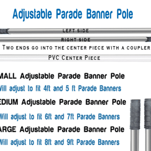 adjustable parade banner pole