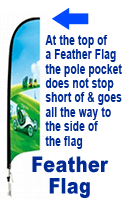 Feather Flags are the most popular of the advertising flags. 