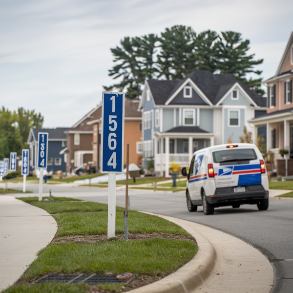 USPS driver looking for house