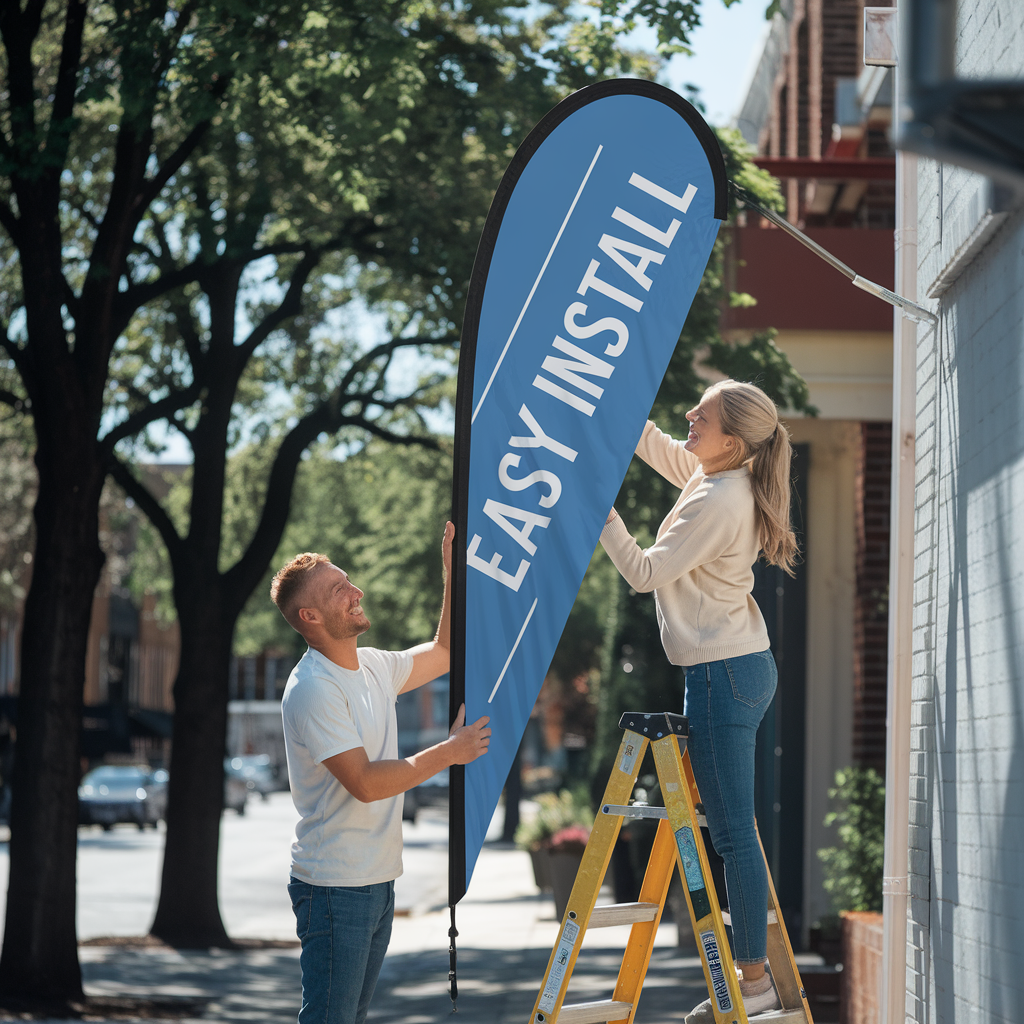 Easy Install teardrop Banner