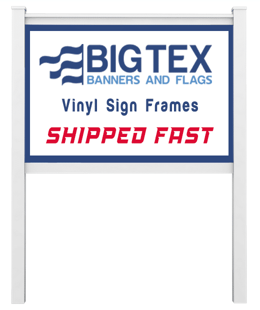 4x8 Vinyl Frame with Sign.