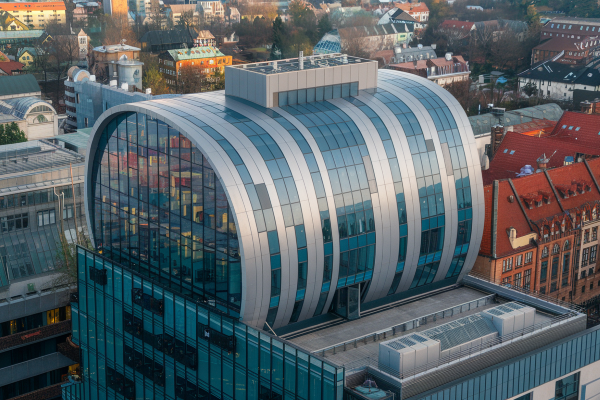 modern building with ACM