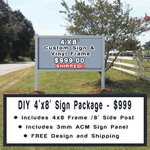 sign frame and custom sign panel