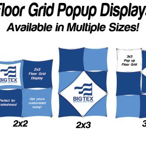 Pop up floor grid display standard