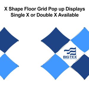 x shape pop up floor grid