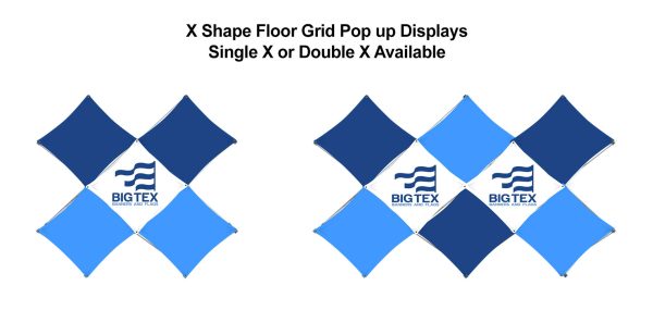 x shape pop up floor grid