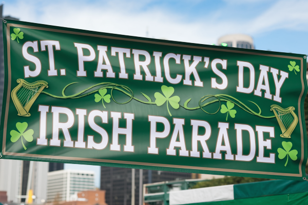 Saint Patrick parade banner